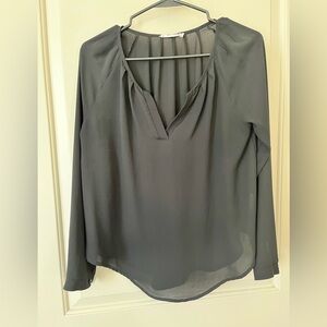 Sheer black blouse